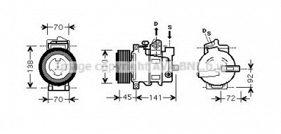 AVA QUALITY COOLING msk433 -  Компрессор, кондиционер